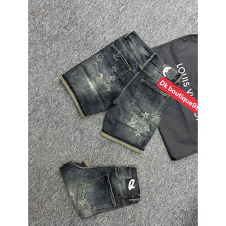 Quần Short Jean Nam Wash Bụi Phủi Túi Sau Họa Tiết Thời Trang – Quần Bò Nam Lửng Co Giãn Nhẹ Form Slim Fit Cá Tính