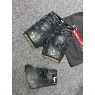 Quần Short Jean Nam Wash Bụi Phủi Túi Sau Họa Tiết Thời Trang – Quần Bò Nam Lửng Co Giãn Nhẹ Form Slim Fit Cá Tính