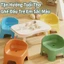 Ghế đẩu thấp tựa lưng cho trẻ em bằng nhựa dày dặn chống trượt nhiều màu 32.5x28.5cm