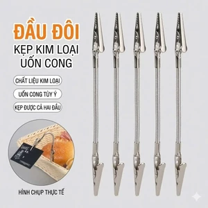 Kẹp kim loại đỡ nhang muỗi kiêm kẹp giấy ghi chú tiện dụng 13.5cm