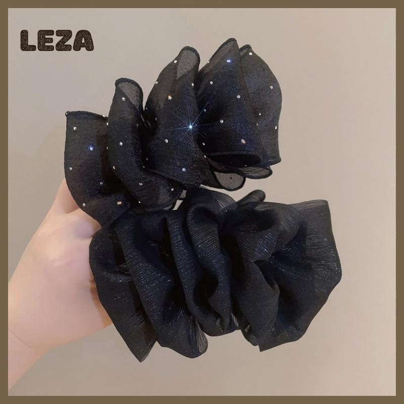 Kẹp tóc bong bóng búi củ tỏi nữ LEZA , Kẹp tóc tiểu thư phong cách thời trang Hàn Quốc chất lệu vải voan siêu xinh