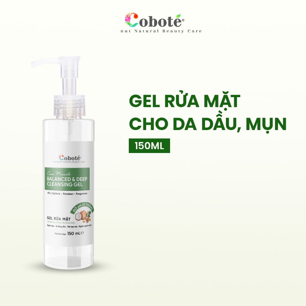 Sữa Rửa mặt cho da dầu mụn nhạy cảm - Coco Miracle Balanced and Deep Cleansing Gel 30ml/150ml