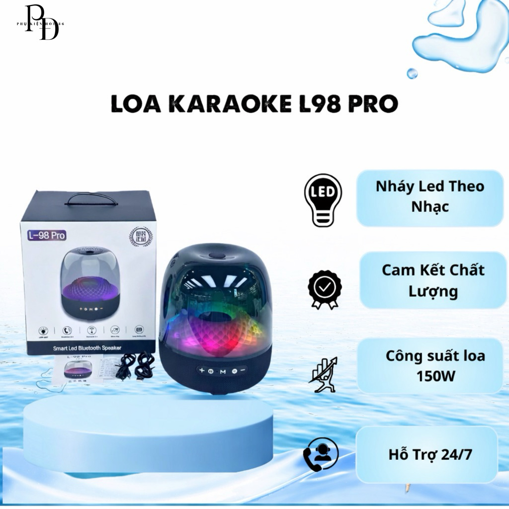 Loa bluetooth L98 pro không dây, Loa nghe nhạc Âm thanh cực đỉnh, Đèn ...