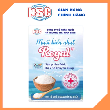 Muối biển nhạt Royal NSC, muối ăn kiêng dành cho người bị cao huyết áp, tiểu đường, tim mạch/250gr