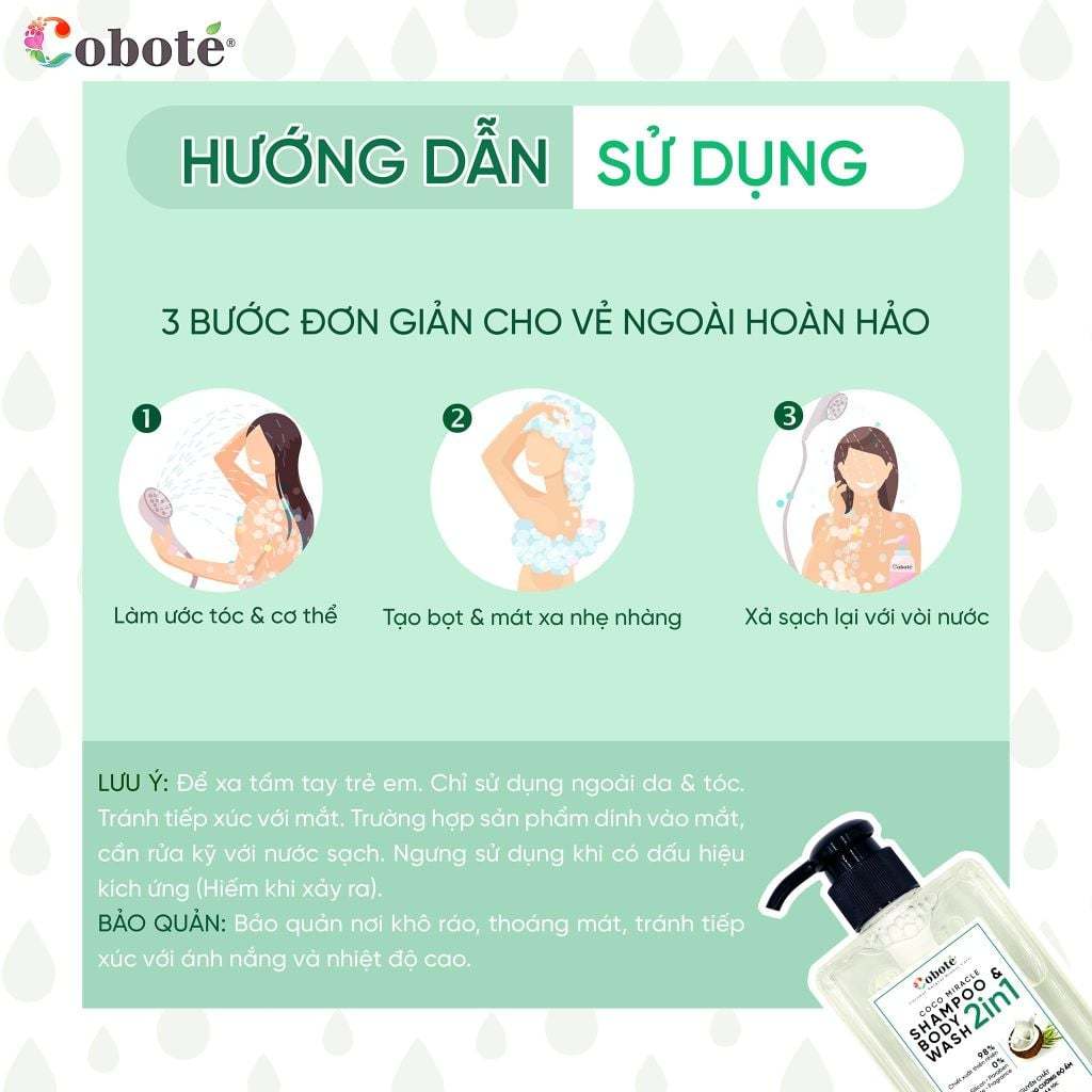 Dầu tắm gội 2in1 shampoo body wash cấp ẩm và dưỡng chất cho da và tóc 280ml