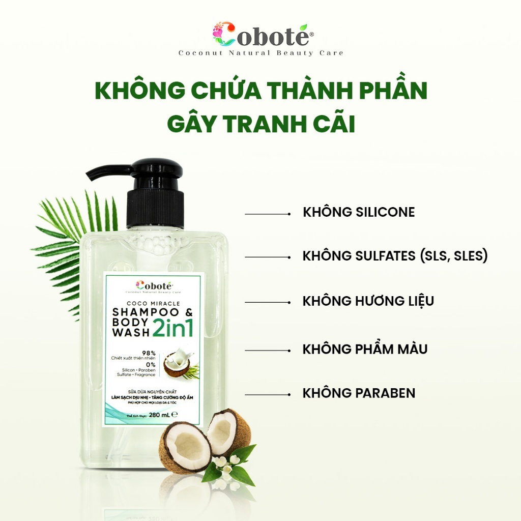 Dầu tắm gội 2in1 shampoo body wash cấp ẩm và dưỡng chất cho da và tóc 280ml