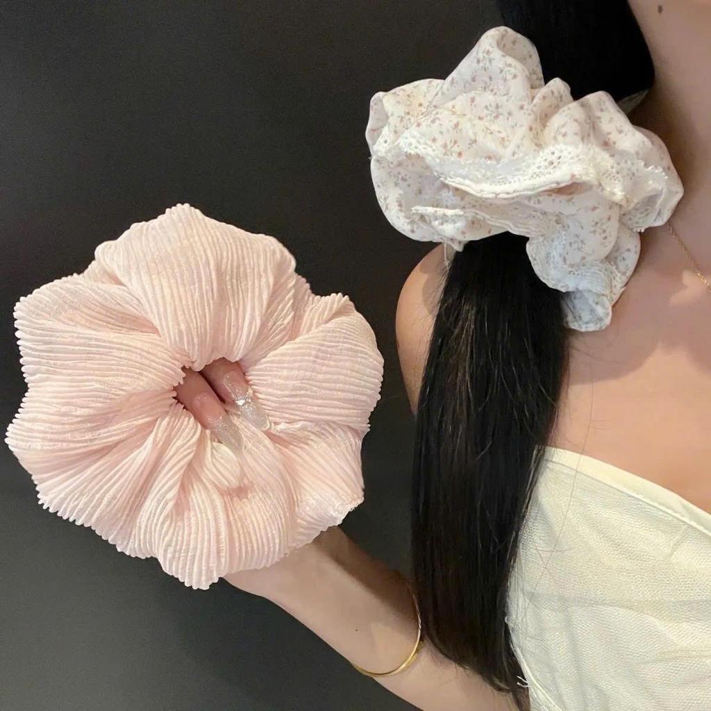 Dây buộc tóc phao Hoa phong cách Hàn Quốc thiết kế kiểu dáng xinh xắn, đáng yêu siêu dễ thương LEZA VN