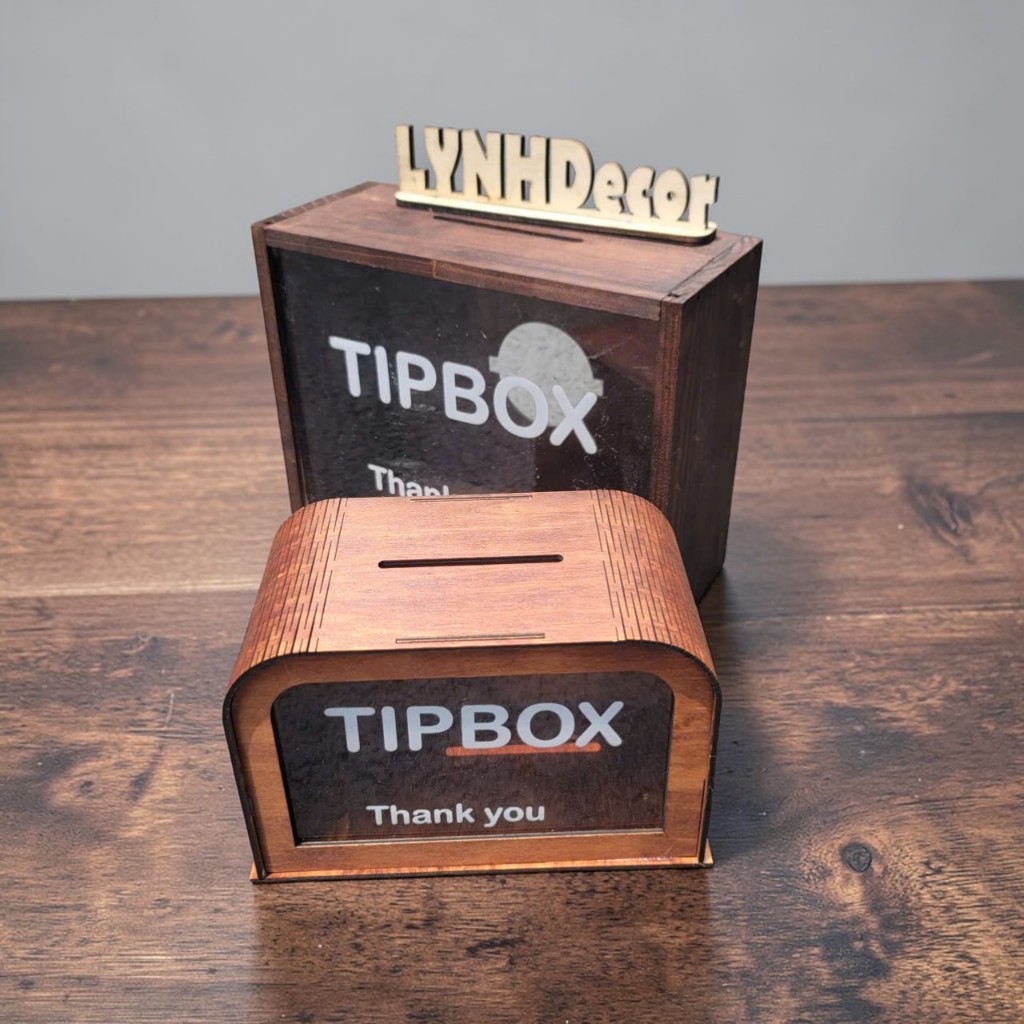 HỘP TIP BOX GỖ, HỘP ĐỰNG TIỀN DECOR | LYNHDECOR MIỄN PHÍ KHẮC LOGO,SLOGAN THEO YÊU CẦU