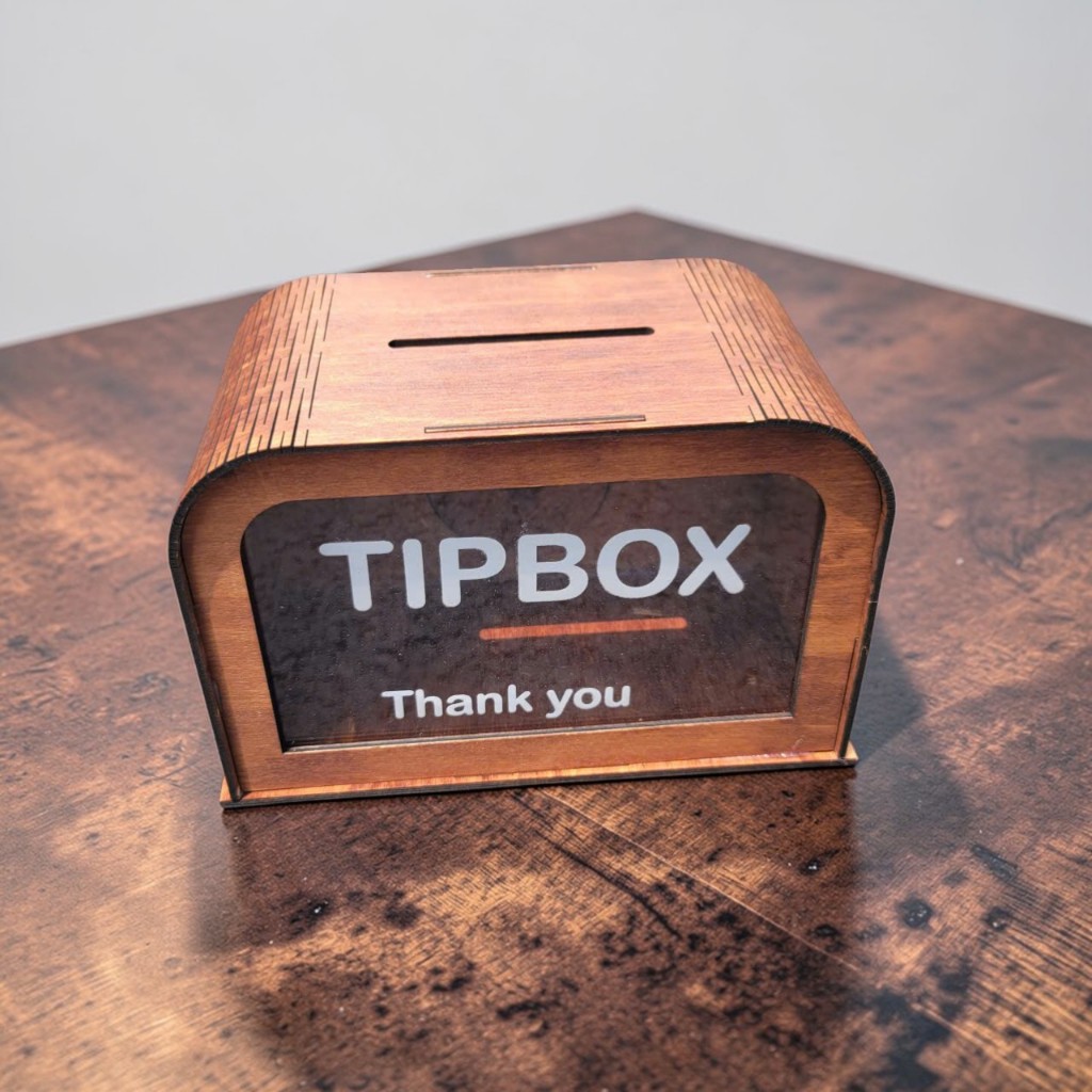 HỘP TIP BOX GỖ, HỘP ĐỰNG TIỀN DECOR | LYNHDECOR MIỄN PHÍ KHẮC LOGO,SLOGAN THEO YÊU CẦU