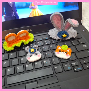 Kẹp Tóc Zootopia Nick và Judy Len Handmade