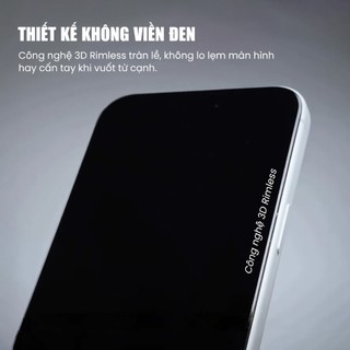 Kính Cường Lực Không Viền Đen URR cho iPhone 17 Pro Max Trong Suốt Siêu Mỏng Kèm Khung tự Dán