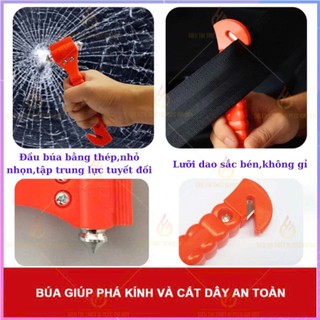 Búa phá kính và cắt dây an toàn thoát hiểm khẩn cấp