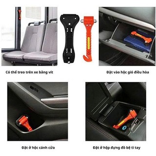 Búa phá kính và cắt dây an toàn thoát hiểm khẩn cấp