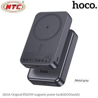 Sạc Dự Phòng Không Dây Hoco J160A 10000mAh Sạc Magnetic 15W / TypeC PD 20W (Xám)