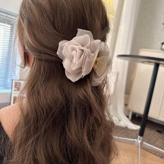 Kẹp Tóc 8cm Thiết Kế Hoa Hồng Voan Xinh Xắn • Mây Fashion Jewelry - K525.32