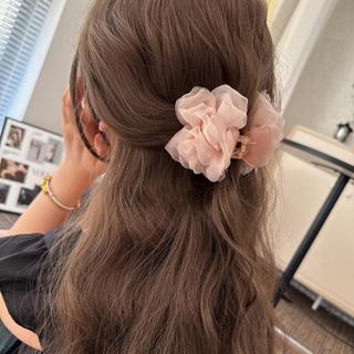 Kẹp Tóc 8cm Thiết Kế Hoa Hồng Voan Xinh Xắn • Mây Fashion Jewelry - K525.32