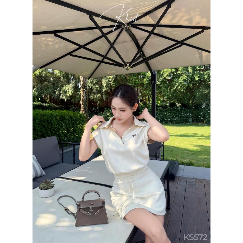 Set thun kem daily ngày hè phối áo polo & chân váy năng động KS572 KS572A