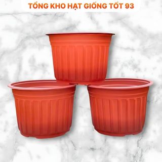 Chậu nhựa vành cứng 23x15 (nên mua từ 4 chậu gửi ko bị móp) Mix màu ngẫu nhiên