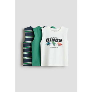 Áo phông cotton ba lỗ 3 bé trai lớn kid HM Auth (1.5-2y đến 8-10y)