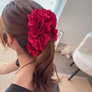 Kẹp Chuối, Kẹp Dọc 13cm Đính Hoa 2 Mặt Cao Cấp • Mây Fashion Jewelry - K625.01