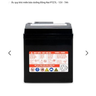 Bình acquy xe máy 12v khô miễn bảo dưỡng đồng nai PTZ7L | 12V - 7ah