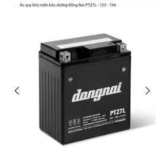 Bình acquy xe máy 12v khô miễn bảo dưỡng đồng nai PTZ7L | 12V - 7ah