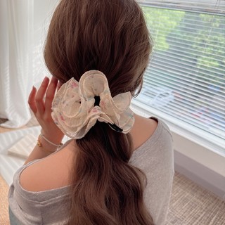 Scrunchies 2 Lớp 16cm Voan Thêu Hoa Xinh Xắn • Mây Fashion Jewelry - C725.24