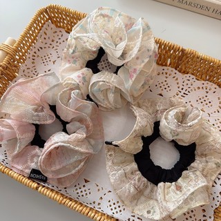 Scrunchies 2 Lớp 16cm Voan Thêu Hoa Xinh Xắn • Mây Fashion Jewelry - C725.24