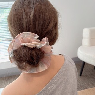 Scrunchies 2 Lớp 16cm Voan Thêu Hoa Xinh Xắn • Mây Fashion Jewelry - C725.24