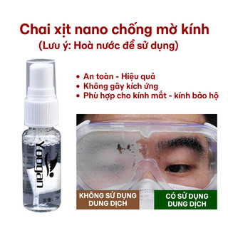Xịt chống hơi nước, chống sương mù cho kính đeo, các loại kính (Thêm nước để sử dụng) NANOK