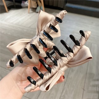 Kẹp tóc bọc lụa đính nơ 13cm • Mây Fashion Jewelry - K825.68