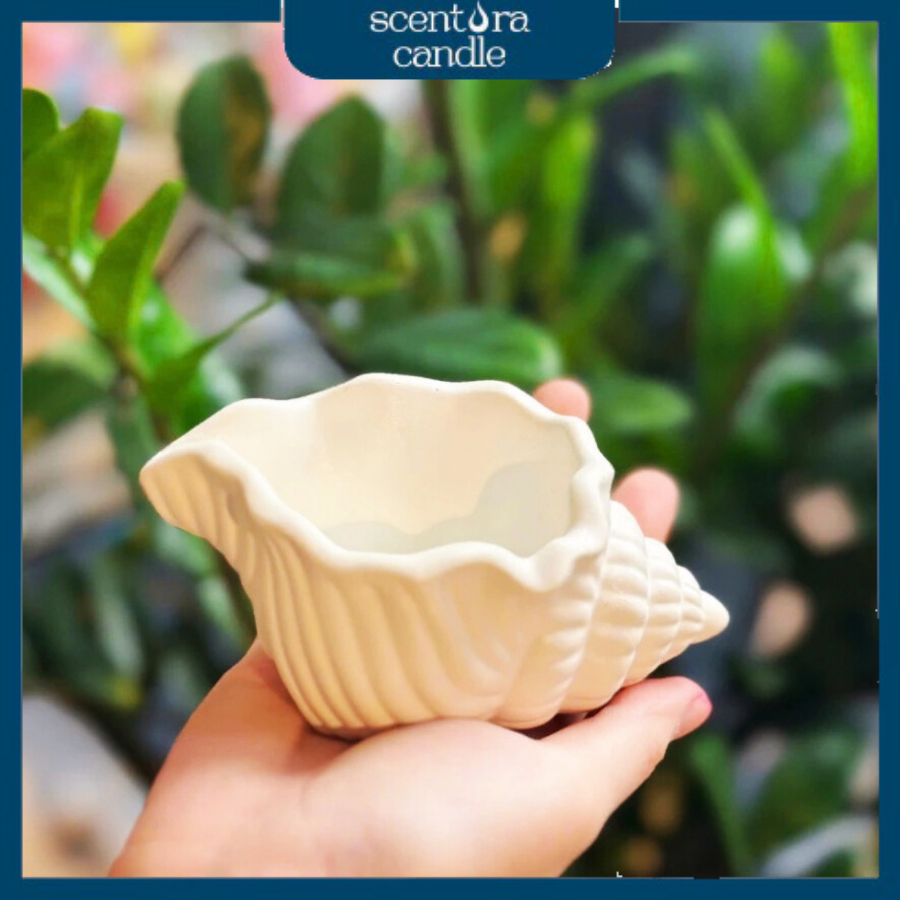 Vỏ ốc thạch cao làm nến ScentoraCandle, đựng phụ kiện, trang trí, decor chụp hình