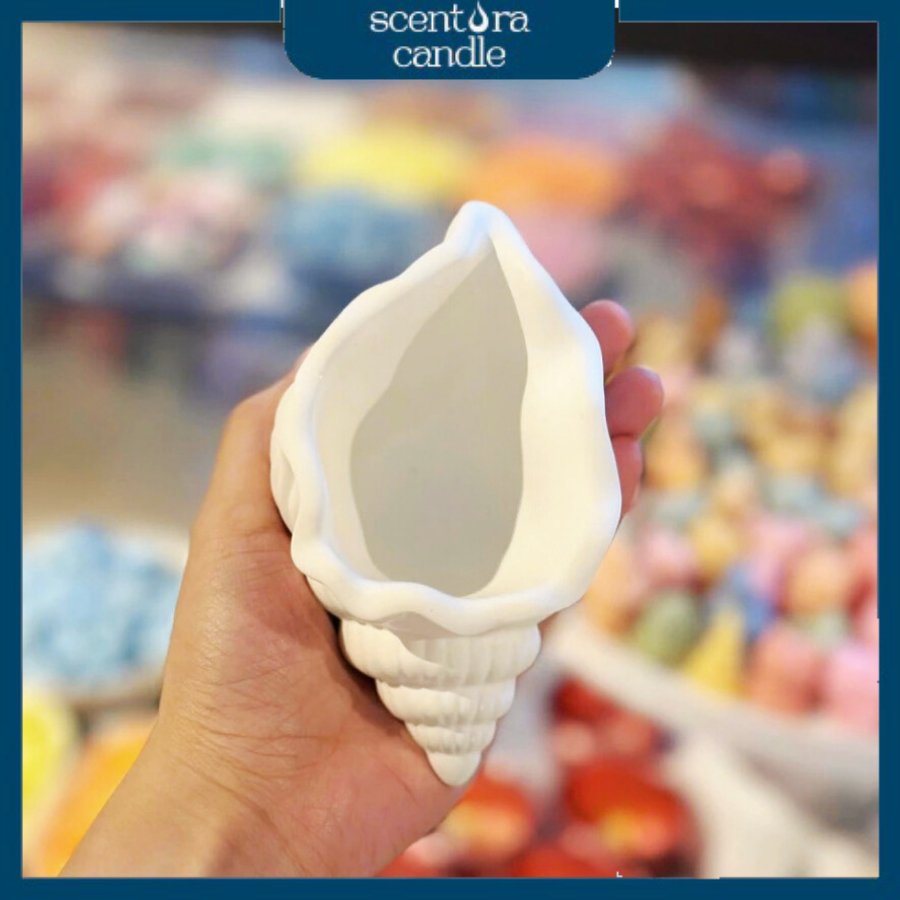 Vỏ ốc thạch cao làm nến ScentoraCandle, đựng phụ kiện, trang trí, decor chụp hình