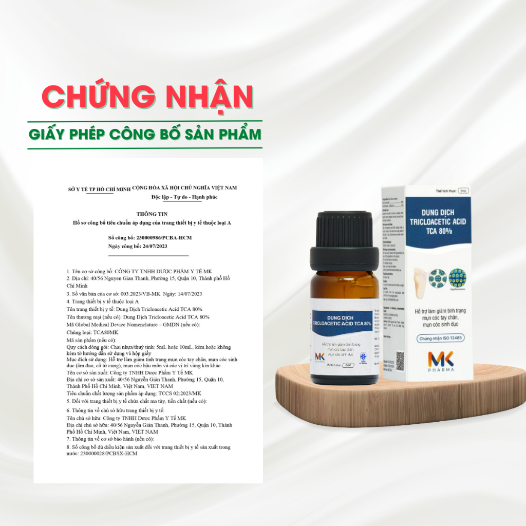 [MỤN VÙNG KÍN] Dung Dịch Xử Lý Hạt Ngọc, Sùi Mào Gà MK TCA ( Che Tên )