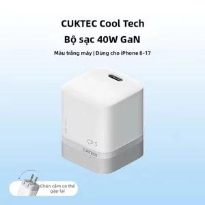 CUKTECH | Củ Sạc Nhanh CP3 GaN 40W, Đạt Chuẩn An Toàn, Thiết Kế Siêu Nhỏ Gọn