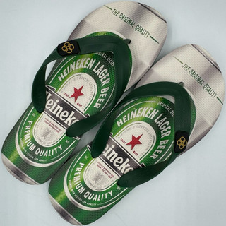 Dép nam Hùng Đào in hình bia Heineken