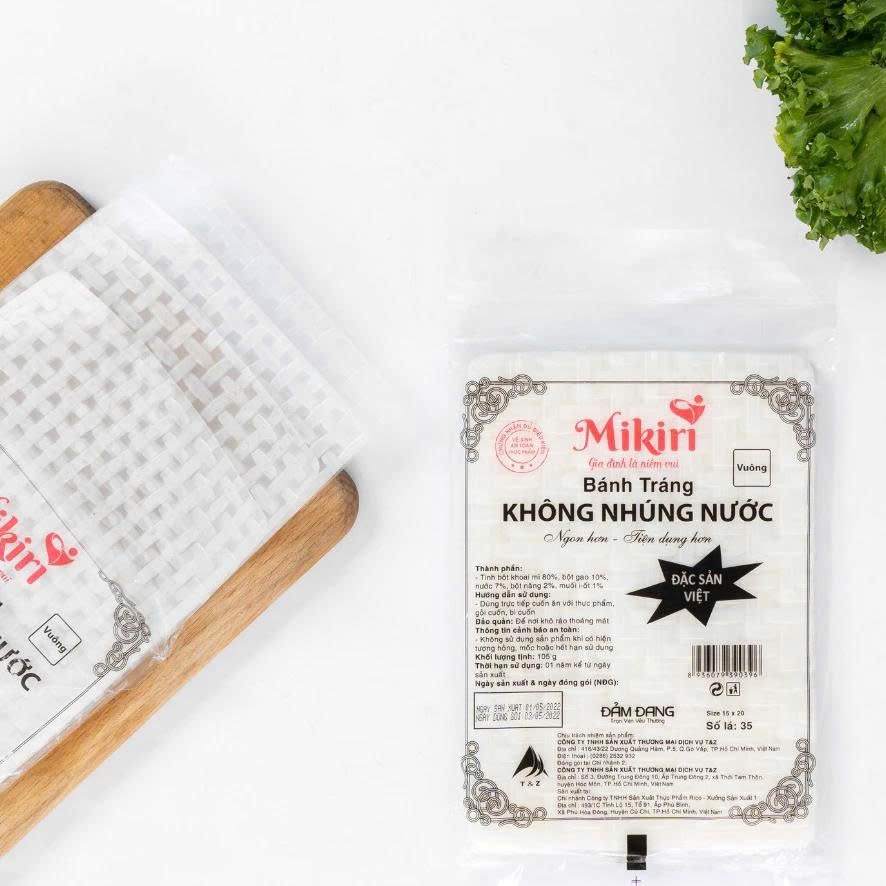 [Combo]Bánh Tráng Cuốn Dẻo, Không Cần Nhúng Nước Mikiri 30-35 Lá - Không Gãy, Dễ Cuốn