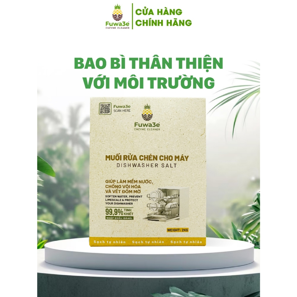 Muối Rửa Bát Cho Máy Rửa Chén Bát Làm Mềm Nước Tăng Hiệu Quả Ngăn Cặn Vôi 2kg