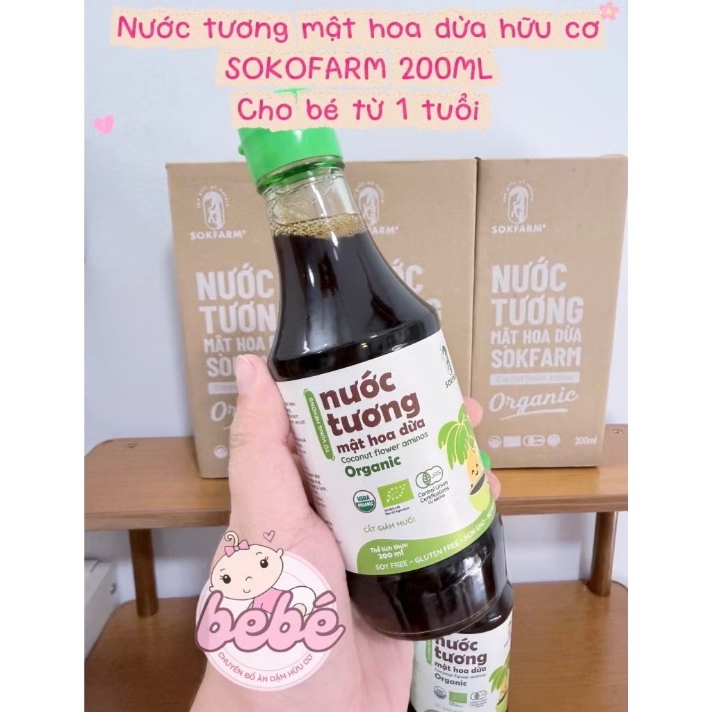 Nước tương tảo bẹ Kid&Mama, Thuyền Xưa, Lumlum, Sokfarm mật hoa dừa cho bé từ 1 tuổi