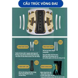 Đai Lưng Định Hình Cột Sống 5 Thanh Thép, Nẹp Thẳng Vùng Thắt Lưng, Chống Đau Lưng, Thoát Vị, Thoái Hóa Cột Sống