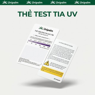 Thẻ kiểm tra tia UVA, UVB, thẻ kiểm tra cường độ tia cực tím Unipalm