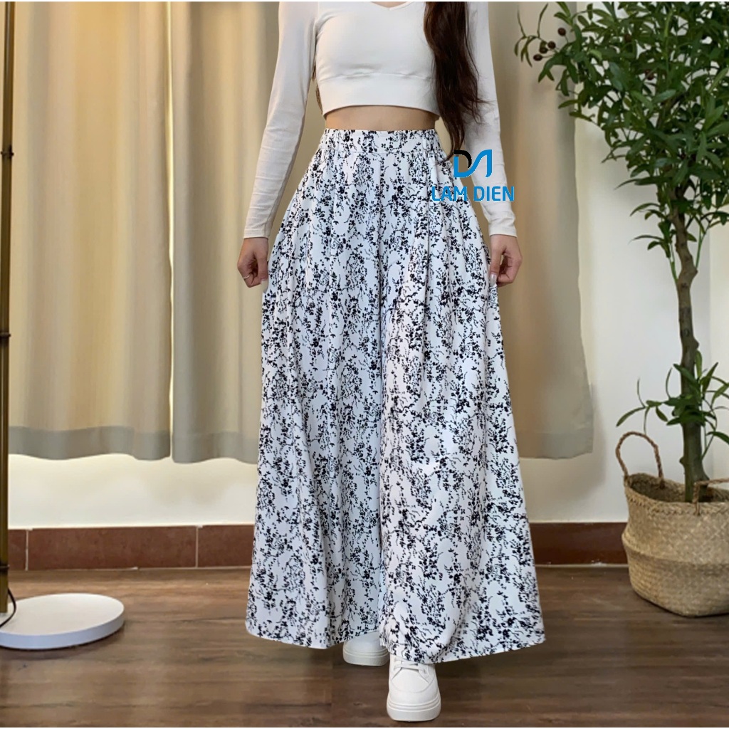 Quần Ống Rộng Nữ, Quần Váy Nữ Đẹp Quần Giả Váy Chất LỤA MỸ Mềm Mại, Tôn Dáng Trẻ Trung Dễ Mặc