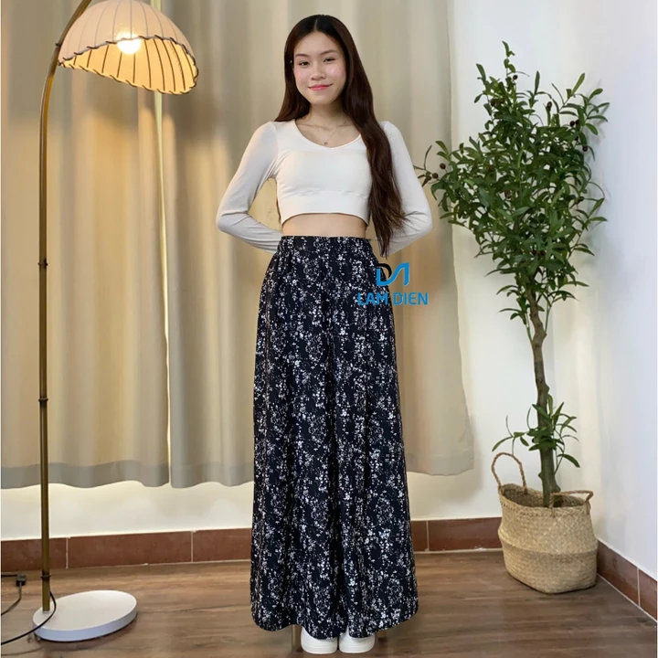 Quần Ống Rộng Nữ, Quần Váy Nữ Đẹp Quần Giả Váy Chất LỤA MỸ Mềm Mại, Tôn Dáng Trẻ Trung Dễ Mặc