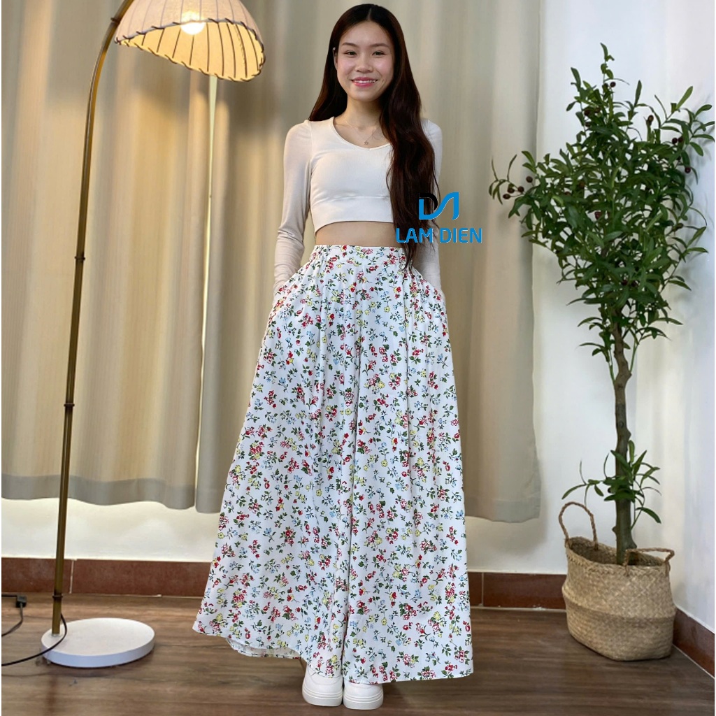 Quần Ống Rộng Nữ, Quần Váy Nữ Đẹp Quần Giả Váy Chất LỤA MỸ Mềm Mại, Tôn Dáng Trẻ Trung Dễ Mặc