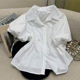 Áo bigsize nữ kiểu sơ mi màu trơn phồng bí tay bí dễ thương đi học, đi làm cho nàng chuppy SM192/SM189