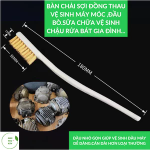 Bàn Chải Đồng 10 Bóng Vệ Sinh Xe Máy Lốc Máy Đầu Bò