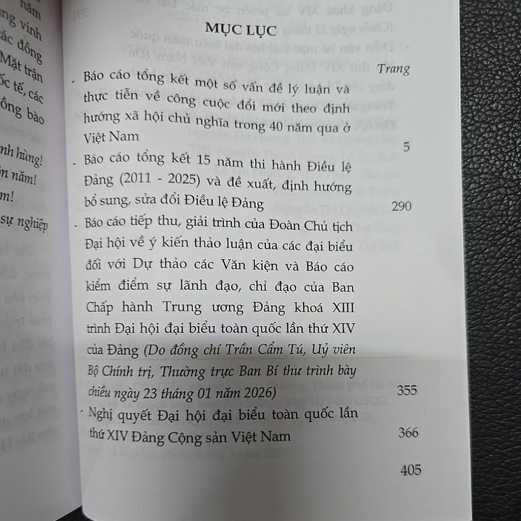 Sách - Văn kiện Đại hội đại biểu toàn quốc lần thứ XIV (Tập I + II)