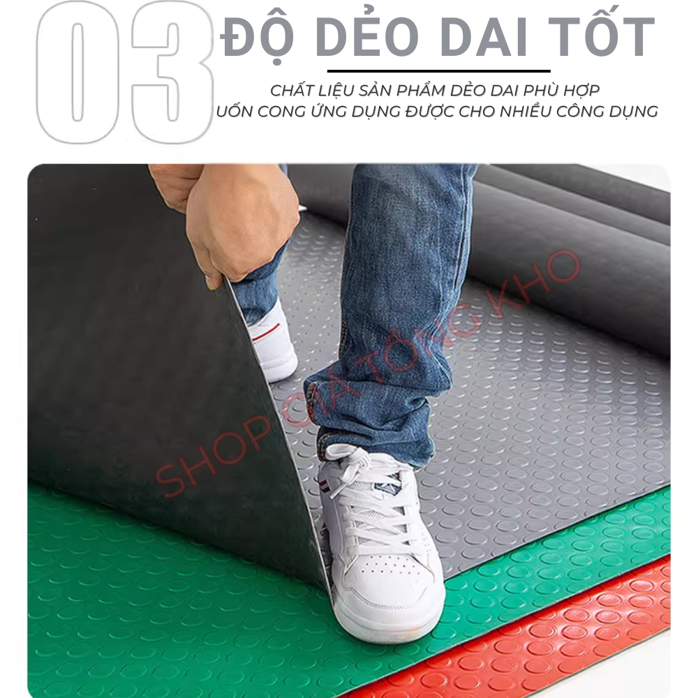 Thảm nhựa Que Diêm chống trơn trượt khổ 1m2 Trải Sàn Nhà, Kho Xưởng, Dễ dàng lau chùi vệ sinh