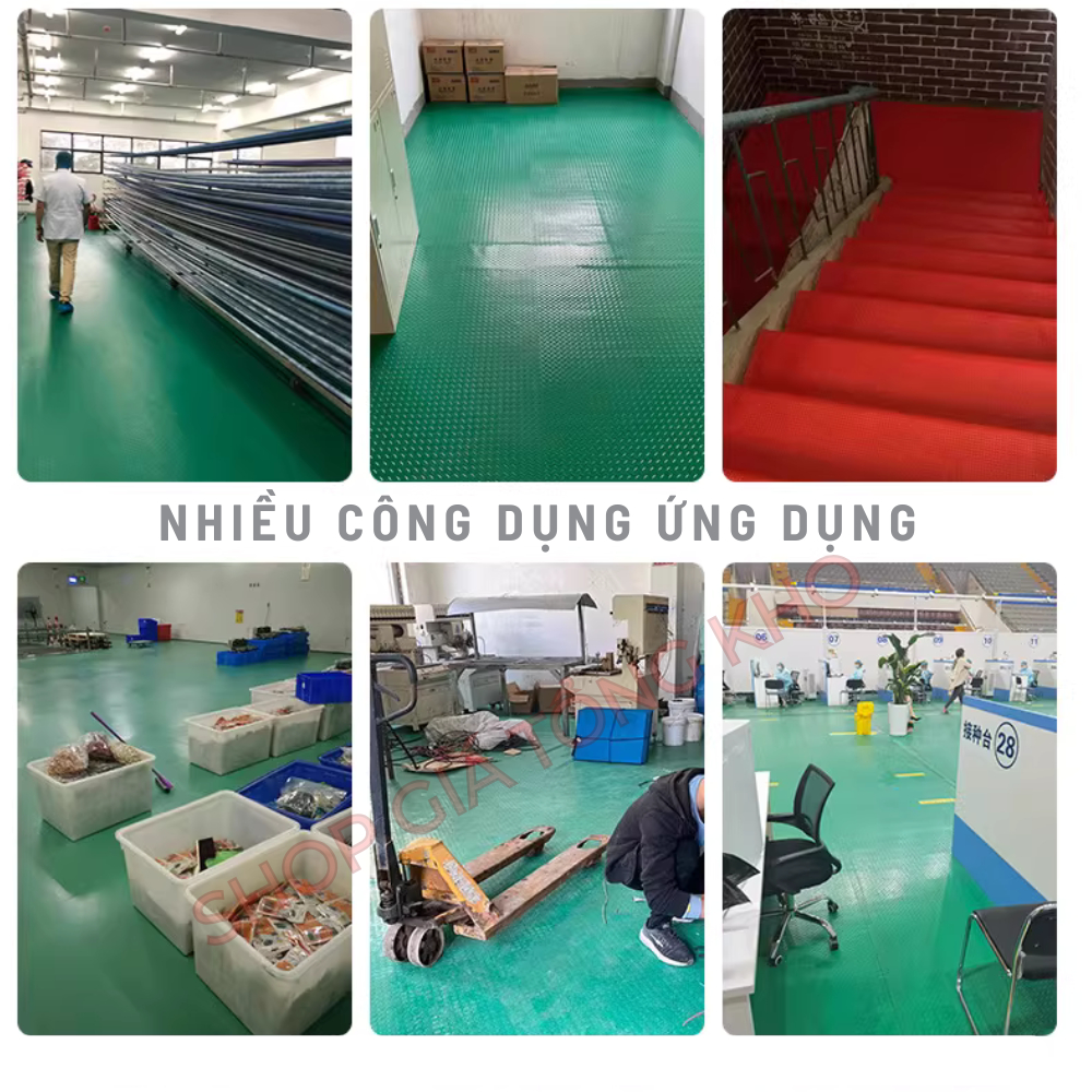 Thảm nhựa Que Diêm chống trơn trượt khổ 1m2 Trải Sàn Nhà, Kho Xưởng, Dễ dàng lau chùi vệ sinh