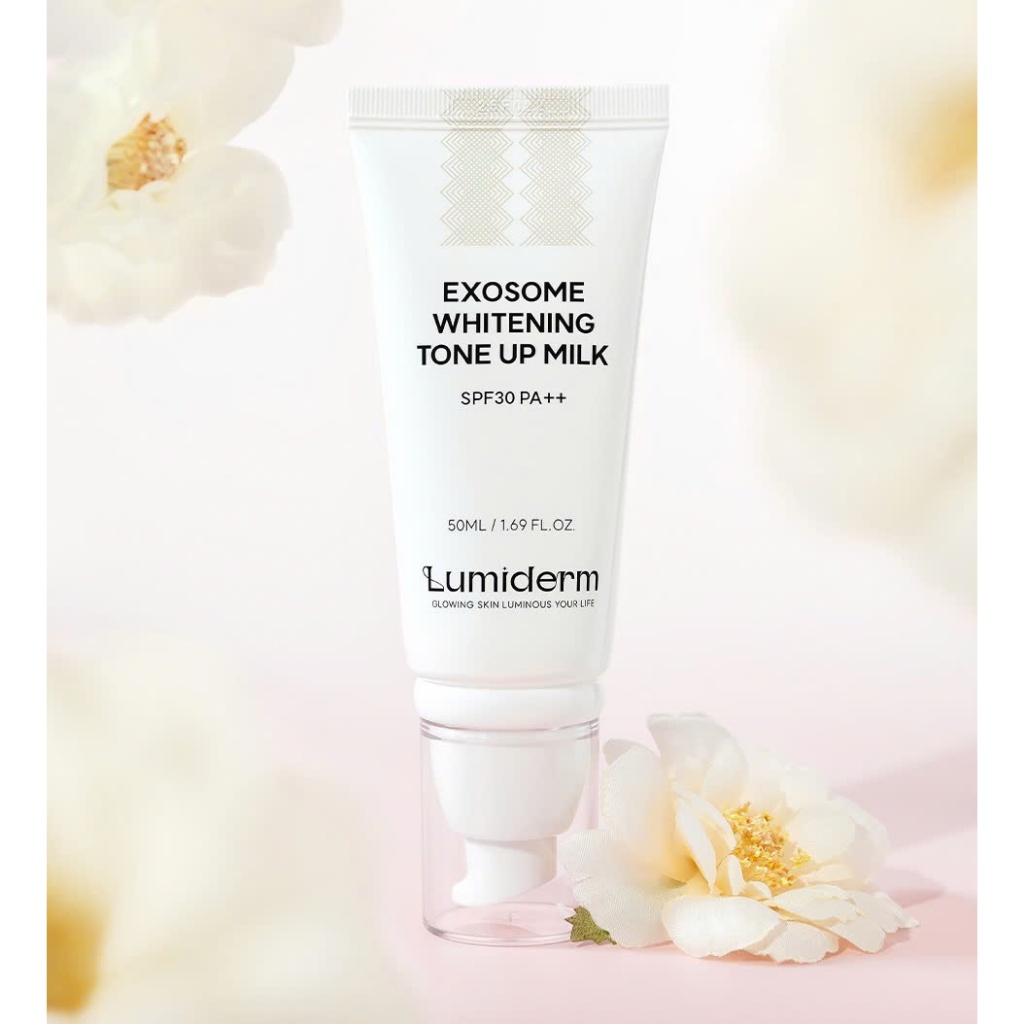 M22_ (KÈM QUÀ) Kem Nâng Tone Dạng Sữa EXOSOME Lumiderm EXO SOME WHITENING TONE UP MILK SPF 30 PA++
